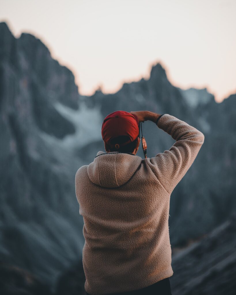 Ein Mensch von hinten